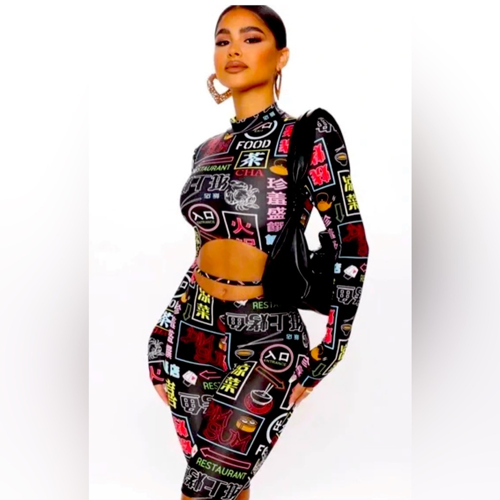 Tokyo Nights Stretch Printed Romper